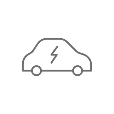 Elektrikli otomobil simgesi. vektör çizim