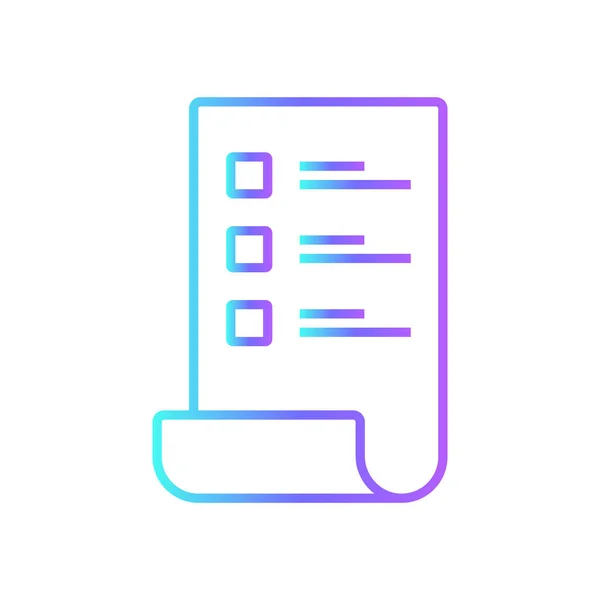 Audit Fintech Startup Icon Blue Gradient Outline Style — Vettoriale Stock