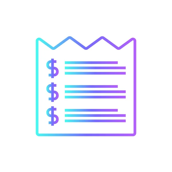 Payments Fintech Startup Icons Blue Gradient Outline Style — Vettoriale Stock