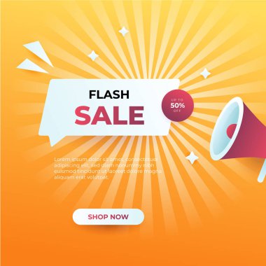 Editable minimal square banner template. Orange background color with stripe line shape. Suitable for social media post and web internet ads. Vector illustration with photo college