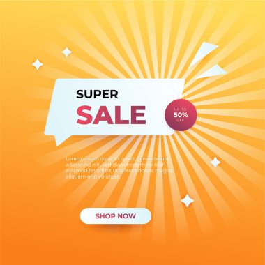 Editable minimal square banner template. Orange background color with stripe line shape. Suitable for social media post and web internet ads. Vector illustration with photo college