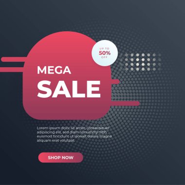 Editable minimal square banner template. Black and red background color with stripe line shape. Suitable for social media post and web internet ads. Vector illustration with photo college