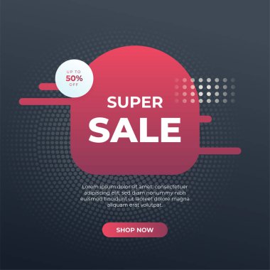 Editable minimal square banner template. Black and red background color with stripe line shape. Suitable for social media post and web internet ads. Vector illustration with photo college