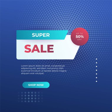 Editable minimal square banner template. Blue background color with stripe line shape. Suitable for social media post and web internet ads. Vector illustration with photo college