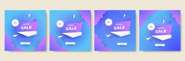 Vector Illustration Promotion Big Super Sale Banner. Discount Design For Newsletter, Poster, Social Media Template, Ads, Black Friday, Special Offer, Summer Sale, Spring Sale, Online Shopping, And Web