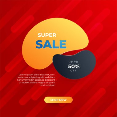 Vector Illustration Promotion Big Super Sale Banner. Discount Design For Newsletter, Poster, Social Media Template, Ads, Black Friday, Special Offer, Summer Sale, Spring Sale, Online Shopping, And Web