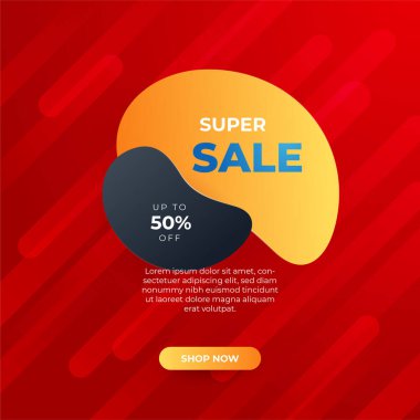 Vector Illustration Promotion Big Super Sale Banner. Discount Design For Newsletter, Poster, Social Media Template, Ads, Black Friday, Special Offer, Summer Sale, Spring Sale, Online Shopping, And Web