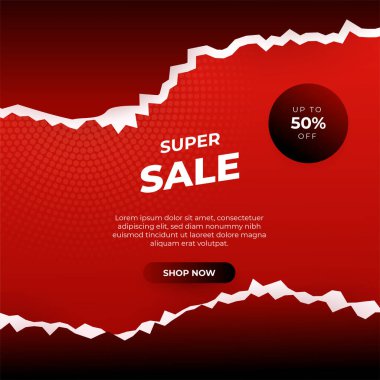 Vector Illustration Promotion Big Super Sale Banner. Discount Design For Newsletter, Poster, Social Media Template, Ads, Black Friday, Special Offer, Summer Sale, Spring Sale, Online Shopping, And Web