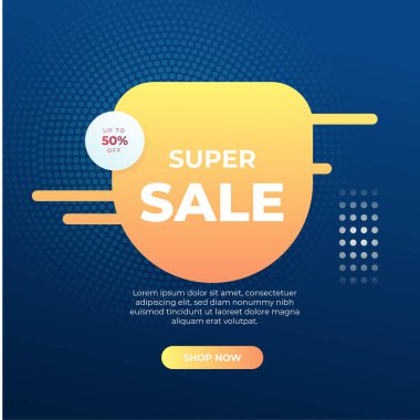 Vector Illustration Promotion Big Super Sale Banner. Discount Design For Newsletter, Poster, Social Media Template, Ads, Black Friday, Special Offer, Summer Sale, Spring Sale, Online Shopping, And Web
