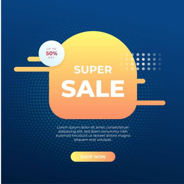 Vector Illustration Promotion Big Super Sale Banner. Discount Design For Newsletter, Poster, Social Media Template, Ads, Black Friday, Special Offer, Summer Sale, Spring Sale, Online Shopping, And Web