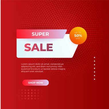 Vector Illustration Promotion Big Super Sale Banner. Discount Design For Newsletter, Poster, Social Media Template, Ads, Black Friday, Special Offer, Summer Sale, Spring Sale, Online Shopping, And Web