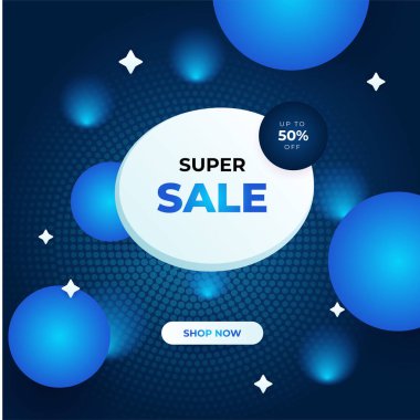 Vector Illustration Promotion Big Super Sale Banner. Discount Design For Newsletter, Poster, Social Media Template, Ads, Black Friday, Special Offer, Summer Sale, Spring Sale, Online Shopping, And Web