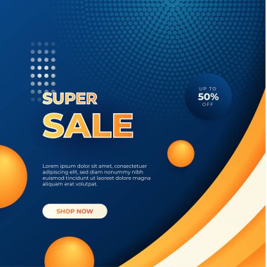Vector Illustration Promotion Big Super Sale Banner. Discount Design For Newsletter, Poster, Social Media Template, Ads, Black Friday, Special Offer, Summer Sale, Spring Sale, Online Shopping, And Web