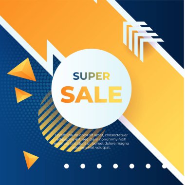 Vector Illustration Promotion Big Super Sale Banner. Discount Design For Newsletter, Poster, Social Media Template, Ads, Black Friday, Special Offer, Summer Sale, Spring Sale, Online Shopping, And Web