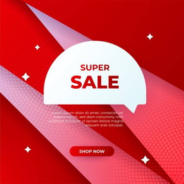Vector Illustration Promotion Big Super Sale Banner. Discount Design For Newsletter, Poster, Social Media Template, Ads, Black Friday, Special Offer, Summer Sale, Spring Sale, Online Shopping, And Web