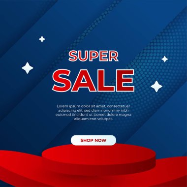Vector Illustration Promotion Big Super Sale Banner. Discount Design For Newsletter, Poster, Social Media Template, Ads, Black Friday, Special Offer, Summer Sale, Spring Sale, Online Shopping, And Web