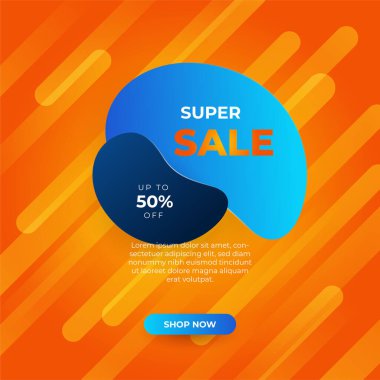 Vector Illustration Promotion Big Super Sale Banner. Discount Design For Newsletter, Poster, Social Media Template, Ads, Black Friday, Special Offer, Summer Sale, Spring Sale, Online Shopping, And Web
