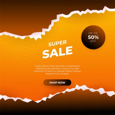 Vector Illustration Promotion Big Super Sale Banner. Discount Design For Newsletter, Poster, Social Media Template, Ads, Black Friday, Special Offer, Summer Sale, Spring Sale, Online Shopping, And Web