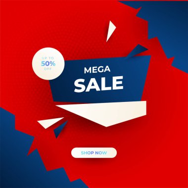 Vector Illustration Promotion Big Super Sale Banner. Discount Design For Newsletter, Poster, Social Media Template, Ads, Black Friday, Special Offer, Summer Sale, Spring Sale, Online Shopping, And Web