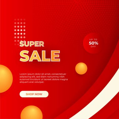 Vector Illustration Promotion Big Super Sale Banner. Discount Design For Newsletter, Poster, Social Media Template, Ads, Black Friday, Special Offer, Summer Sale, Spring Sale, Online Shopping, And Web