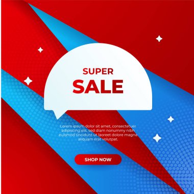 Vector Illustration Promotion Big Super Sale Banner. Discount Design For Newsletter, Poster, Social Media Template, Ads, Black Friday, Special Offer, Summer Sale, Spring Sale, Online Shopping, And Web