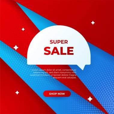Vector Illustration Promotion Big Super Sale Banner. Discount Design For Newsletter, Poster, Social Media Template, Ads, Black Friday, Special Offer, Summer Sale, Spring Sale, Online Shopping, And Web