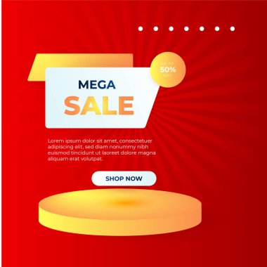 Vector Illustration Promotion Big Super Sale Banner. Discount Design For Newsletter, Poster, Social Media Template, Ads, Black Friday, Special Offer, Summer Sale, Spring Sale, Online Shopping, And Web