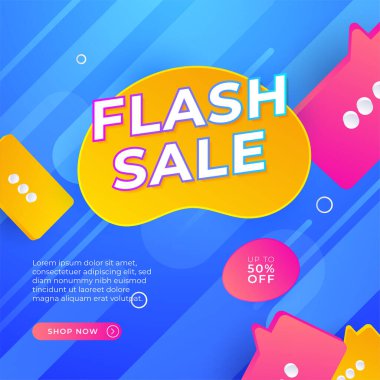 Sale and design background set with colorful abstract shapes. Special offer mega sale background template. Vector illustration promotion big super sale banner. Discount design for poster and web.