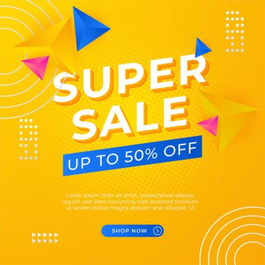 Sale and design background set with colorful abstract shapes. Special offer mega sale background template. Vector illustration promotion big super sale banner. Discount design for poster and web.