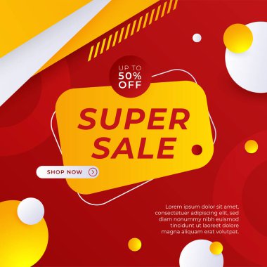 Sale and design background set with colorful abstract shapes. Special offer mega sale background template. Vector illustration promotion big super sale banner. Discount design for poster and web.