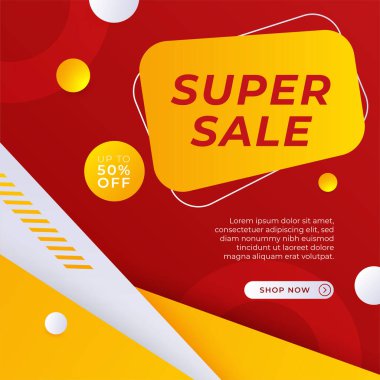 Sale and design background set with colorful abstract shapes. Special offer mega sale background template. Vector illustration promotion big super sale banner. Discount design for poster and web.