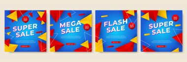 Vector Illustration Promotion Big Super Sale Banner. Discount Design For Newsletter, Poster, Social Media Template, Ads, Black Friday, Special Offer, Summer Sale, Spring Sale, Online Shopping, And Web