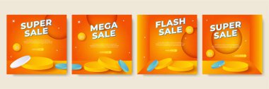 Vector Illustration Promotion Big Super Sale Banner. Discount Design For Newsletter, Poster, Social Media Template, Ads, Black Friday, Special Offer, Summer Sale, Spring Sale, Online Shopping, And Web
