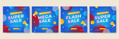 Vector Illustration Promotion Big Super Sale Banner. Discount Design For Newsletter, Poster, Social Media Template, Ads, Black Friday, Special Offer, Summer Sale, Spring Sale, Online Shopping, And Web