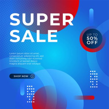 Vector Illustration Promotion Big Super Sale Banner. Discount Design For Newsletter, Poster, Social Media Template, Ads, Black Friday, Special Offer, Summer Sale, Spring Sale, Online Shopping, And Web