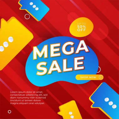 Vector Illustration Promotion Big Super Sale Banner. Discount Design For Newsletter, Poster, Social Media Template, Ads, Black Friday, Special Offer, Summer Sale, Spring Sale, Online Shopping, And Web