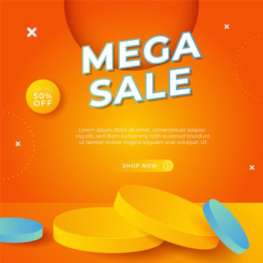 Vector Illustration Promotion Big Super Sale Banner. Discount Design For Newsletter, Poster, Social Media Template, Ads, Black Friday, Special Offer, Summer Sale, Spring Sale, Online Shopping, And Web