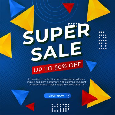 Vector Illustration Promotion Big Super Sale Banner. Discount Design For Newsletter, Poster, Social Media Template, Ads, Black Friday, Special Offer, Summer Sale, Spring Sale, Online Shopping, And Web