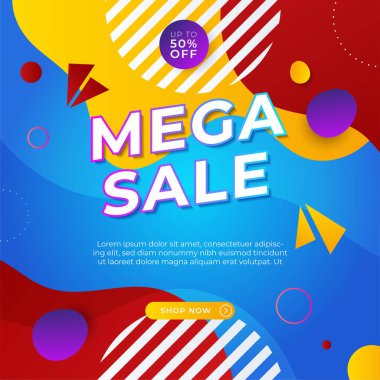 Vector Illustration Promotion Big Super Sale Banner. Discount Design For Newsletter, Poster, Social Media Template, Ads, Black Friday, Special Offer, Summer Sale, Spring Sale, Online Shopping, And Web