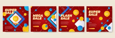 Vector Illustration Promotion Big Super Sale Banner. Discount Design For Newsletter, Poster, Social Media Template, Ads, Black Friday, Special Offer, Summer Sale, Spring Sale, Online Shopping, And Web