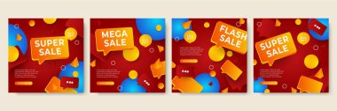 Vector Illustration Promotion Big Super Sale Banner. Discount Design For Newsletter, Poster, Social Media Template, Ads, Black Friday, Special Offer, Summer Sale, Spring Sale, Online Shopping, And Web