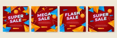 Vector Illustration Promotion Big Super Sale Banner. Discount Design For Newsletter, Poster, Social Media Template, Ads, Black Friday, Special Offer, Summer Sale, Spring Sale, Online Shopping, And Web
