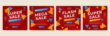 Vector Illustration Promotion Big Super Sale Banner. Discount Design For Newsletter, Poster, Social Media Template, Ads, Black Friday, Special Offer, Summer Sale, Spring Sale, Online Shopping, And Web