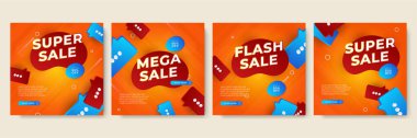 Vector Illustration Promotion Big Super Sale Banner. Discount Design For Newsletter, Poster, Social Media Template, Ads, Black Friday, Special Offer, Summer Sale, Spring Sale, Online Shopping, And Web