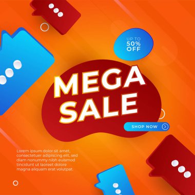 Vector Illustration Promotion Big Super Sale Banner. Discount Design For Newsletter, Poster, Social Media Template, Ads, Black Friday, Special Offer, Summer Sale, Spring Sale, Online Shopping, And Web