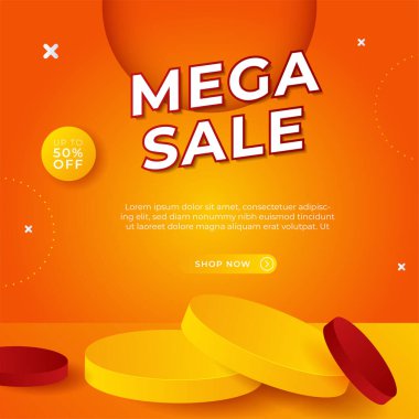 Vector Illustration Promotion Big Super Sale Banner. Discount Design For Newsletter, Poster, Social Media Template, Ads, Black Friday, Special Offer, Summer Sale, Spring Sale, Online Shopping, And Web
