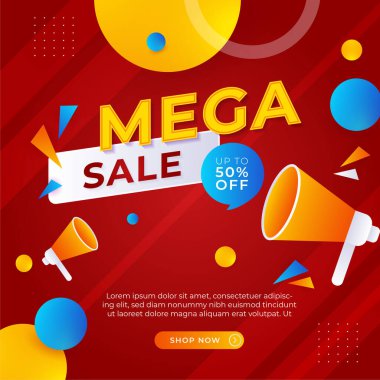 Vector Illustration Promotion Big Super Sale Banner. Discount Design For Newsletter, Poster, Social Media Template, Ads, Black Friday, Special Offer, Summer Sale, Spring Sale, Online Shopping, And Web
