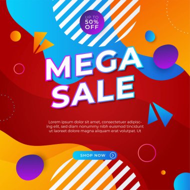 Vector Illustration Promotion Big Super Sale Banner. Discount Design For Newsletter, Poster, Social Media Template, Ads, Black Friday, Special Offer, Summer Sale, Spring Sale, Online Shopping, And Web