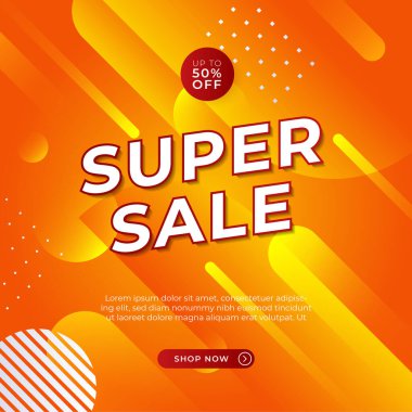 Vector Illustration Promotion Big Super Sale Banner. Discount Design For Newsletter, Poster, Social Media Template, Ads, Black Friday, Special Offer, Summer Sale, Spring Sale, Online Shopping, And Web