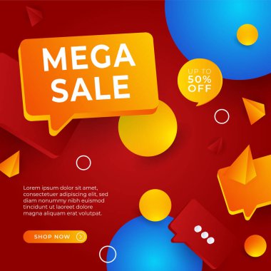 Vector Illustration Promotion Big Super Sale Banner. Discount Design For Newsletter, Poster, Social Media Template, Ads, Black Friday, Special Offer, Summer Sale, Spring Sale, Online Shopping, And Web